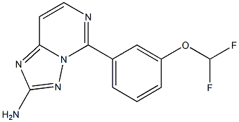 2-Amino-5-[3-difluoromethoxyphenyl][1,2,4]triazolo[1,5-c]pyrimidine Struktur