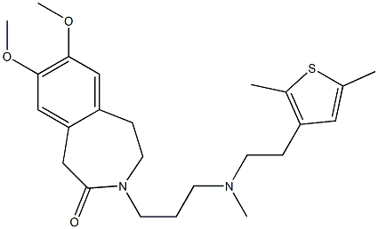 2,3-Dihydro-7,8-dimethoxy-3-[3-[N-[2-(2,5-dimethyl-3-thienyl)ethyl]-N-methylamino]propyl]-1H-3-benzazepin-4(5H)-one