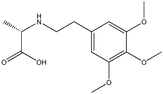 (S)-2-[[2-(3,4,5-トリメトキシフェニル)エチル]アミノ]プロパン酸 化学構造式