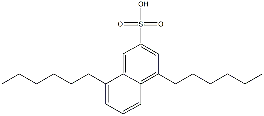4,8-Dihexyl-2-naphthalenesulfonic acid 结构式