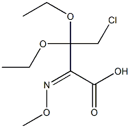 (Z)-4-Chloro-3,3-diethoxy-2-methoxyiminobutyric acid Structure