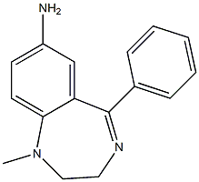 2,3-Dihydro-7-amino-1-methyl-5-phenyl-1H-1,4-benzodiazepine Structure