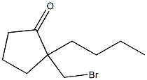 2-Butyl-2-(bromomethyl)cyclopentan-1-one Structure