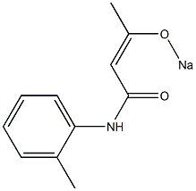 3-Sodiooxy-N-(2-methylphenyl)-2-butenamide Structure
