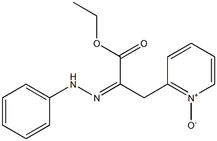 2-[2-Ethoxycarbonyl-2-(2-phenylhydrazono)ethyl]pyridine 1-oxide 结构式