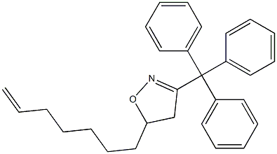 3-Triphenylmethyl-5-(6-heptenyl)-2-isoxazoline Structure