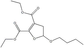 5-Butoxy-4,5-dihydrofuran-2,3-dicarboxylic acid diethyl ester 结构式