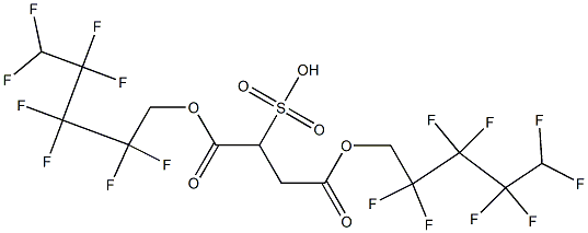 2-スルホこはく酸1,4-ビス(2,2,3,3,4,4,5,5-オクタフルオロペンチル) 化学構造式