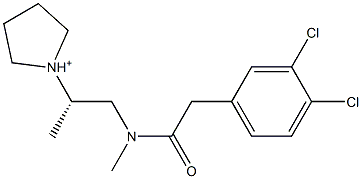 1-[(S)-2-[N-(3,4-Dichlorophenylacetyl)-N-methylamino]-1-methylethyl]pyrrolidinium Structure
