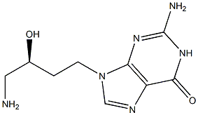 2-Amino-9-[(3S)-4-amino-3-hydroxybutyl]-1,9-dihydro-6H-purin-6-one,,结构式