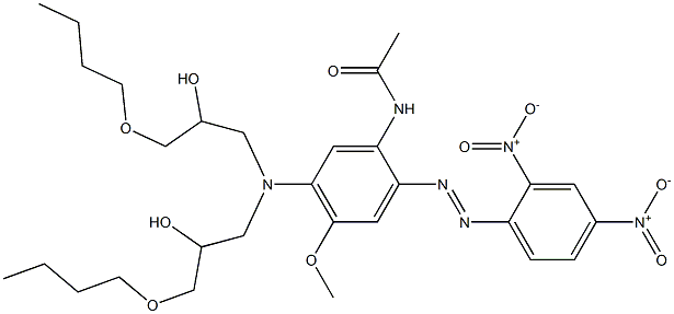  N-[5-[N,N-Bis(2-hydroxy-3-butoxypropyl)amino]-4-methoxy-2-(2,4-dinitrophenylazo)phenyl]acetamide