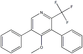 2-Trifluoromethyl-4-methoxy-3,5-diphenylpyridine Struktur