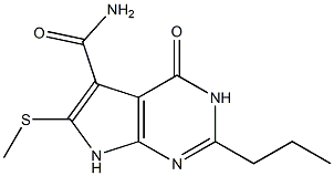  2-Propyl-6-(methylthio)-4-oxo-3,4-dihydro-7H-pyrrolo[2,3-d]pyrimidine-5-carboxamide