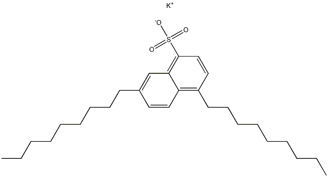 4,7-Dinonyl-1-naphthalenesulfonic acid potassium salt 结构式