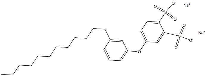 3'-Dodecyl[oxybisbenzene]-3,4-disulfonic acid disodium salt Struktur