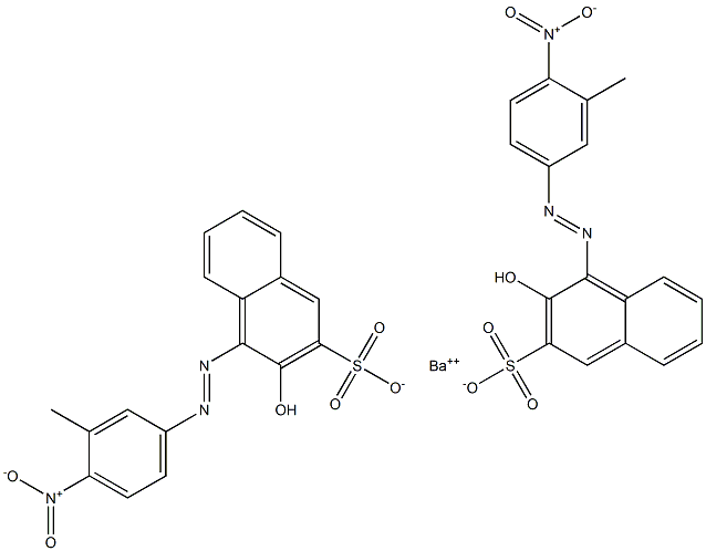 Bis[1-[(3-methyl-4-nitrophenyl)azo]-2-hydroxy-3-naphthalenesulfonic acid]barium salt Structure