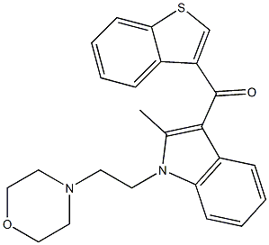 1-[2-(Morpholine-4-yl)ethyl]-2-methyl-3-[(benzo[b]thiophene-3-yl)carbonyl]-1H-indole Structure