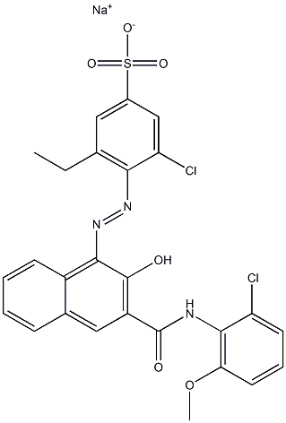  3-Chloro-5-ethyl-4-[[3-[[(2-chloro-6-methoxyphenyl)amino]carbonyl]-2-hydroxy-1-naphtyl]azo]benzenesulfonic acid sodium salt