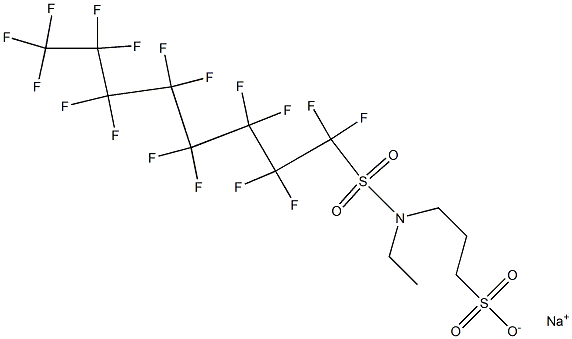 3-[N-(Heptadecafluorooctylsulfonyl)-N-ethylamino]-1-propanesulfonic acid sodium salt Structure