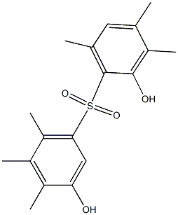 2,3'-Dihydroxy-3,4,4',5',6,6'-hexamethyl[sulfonylbisbenzene] Struktur