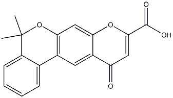 5,5-Dimethyl-11-oxo-5H,11H-[2]benzopyrano[4,3-g][1]benzopyran-9-carboxylic acid