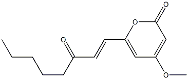 4-Methoxy-6-[(E)-3-oxo-1-octenyl]-2H-pyran-2-one Structure