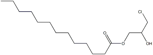 Tridecanoic acid 3-chloro-2-hydroxypropyl ester Structure