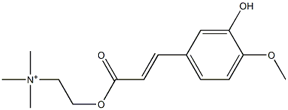 2-[[3-(3-Hydroxy-4-methoxyphenyl)propenoyl]oxy]-N,N,N-trimethylethanaminium