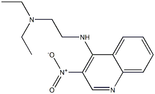 3-ニトロ-4-(2-ジエチルアミノエチル)アミノキノリン 化学構造式