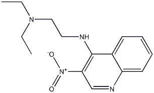 3-Nitro-4-(2-diethylaminoethyl)aminoquinoline,,结构式