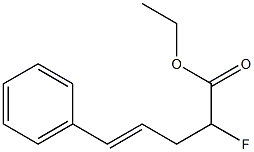 (E)-2-Fluoro-5-phenyl-4-pentenoic acid ethyl ester Struktur