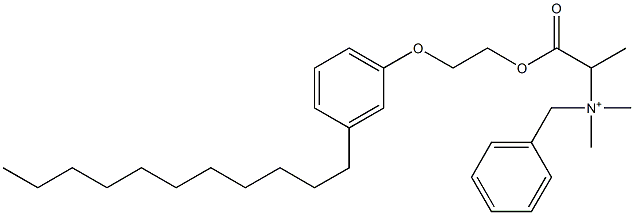 N,N-Dimethyl-N-benzyl-N-[1-[[2-(3-undecylphenyloxy)ethyl]oxycarbonyl]ethyl]aminium,,结构式