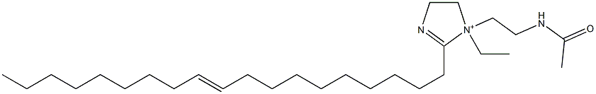 1-[2-(Acetylamino)ethyl]-1-ethyl-2-(10-nonadecenyl)-2-imidazoline-1-ium Structure