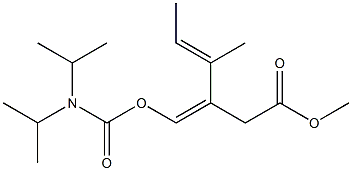 (3Z,4E)-3-[[(Diisopropylamino)carbonyloxy]methylene]-4-methyl-4-hexenoic acid methyl ester|