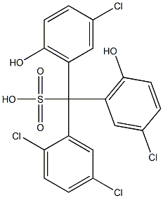 (2,5-Dichlorophenyl)bis(3-chloro-6-hydroxyphenyl)methanesulfonic acid,,结构式