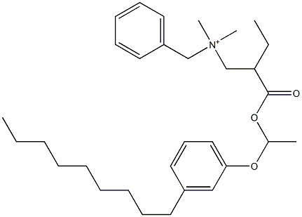 N,N-Dimethyl-N-benzyl-N-[2-[[1-(3-nonylphenyloxy)ethyl]oxycarbonyl]butyl]aminium Structure