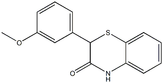 2-(3-Methoxyphenyl)-2H-1,4-benzothiazin-3(4H)-one 结构式