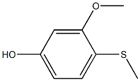 3-メトキシ-4-(メチルチオ)フェノール 化学構造式