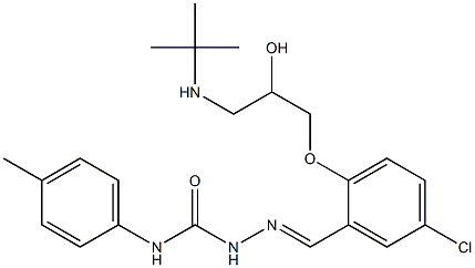 1-[5-Chloro-2-[2-hydroxy-3-(tert-butylamino)propoxy]benzylidene]-4-(4-methylphenyl)semicarbazide Structure