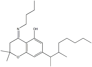 N-Butyl-2,2-dimethyl-5-hydroxy-7-(1,2-dimethylheptyl)chroman-4-imine,,结构式