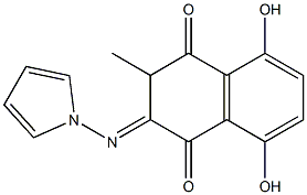 2-Pyrrolizino-5,8-dihydroxy-3-methylnaphthalene-1,4-dione 结构式