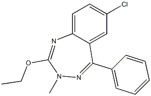  2-Ethoxy-3-methyl-5-phenyl-7-chloro-3H-1,3,4-benzotriazepine