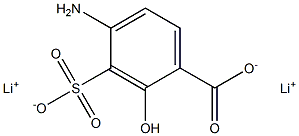 4-Amino-3-sulfosalicylic acid dilithium salt Struktur