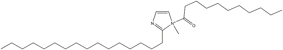 2-ヘキサデシル-1-メチル-1-ウンデカノイル-1H-イミダゾール-1-イウム 化学構造式