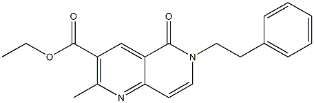 6-(Phenethyl)-2-methyl-5-oxo-5,6-dihydro-1,6-naphthyridine-3-carboxylic acid ethyl ester 结构式