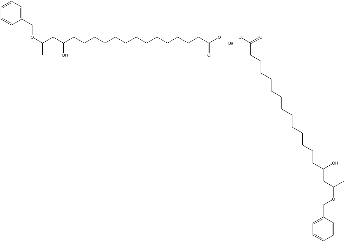 Bis(17-benzyloxy-15-hydroxystearic acid)barium salt Structure