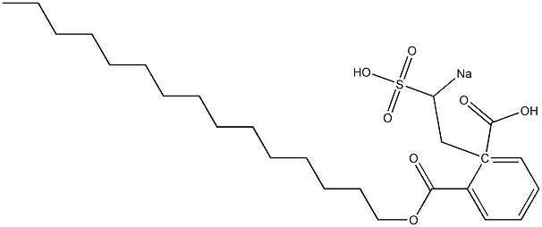 Phthalic acid 1-pentadecyl 2-(2-sodiosulfoethyl) ester Struktur