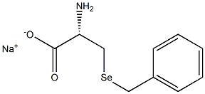 [S,(-)]-2-Amino-3-(benzylseleno)propionic acid sodium salt Structure