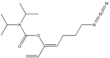 N,N-Diisopropylcarbamic acid (3Z)-7-azido-1,3-heptadien-3-yl ester Structure