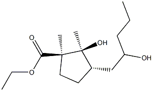 (1R,2S,3S)-2-Hydroxy-3-(2-hydroxypentyl)-1,2-dimethylcyclopentane-1-carboxylic acid ethyl ester Structure